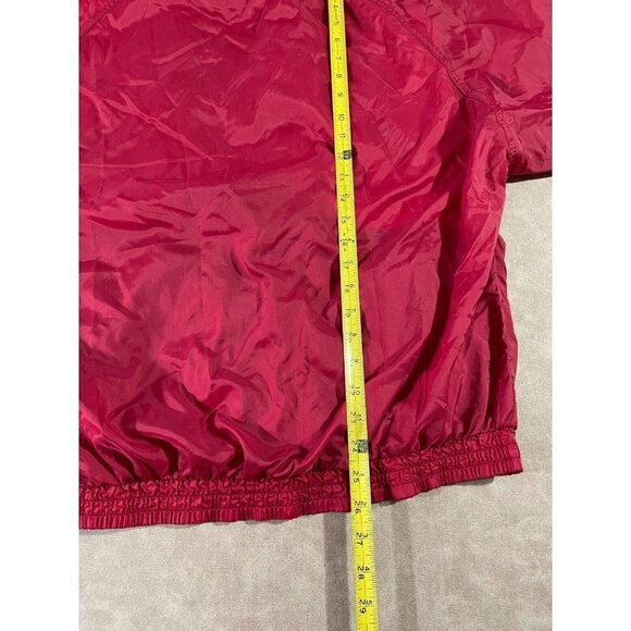 APEX Men's Windbreaker Full Zip Logo Jacket Collared Polyester Red Large - Picture 10 of 10